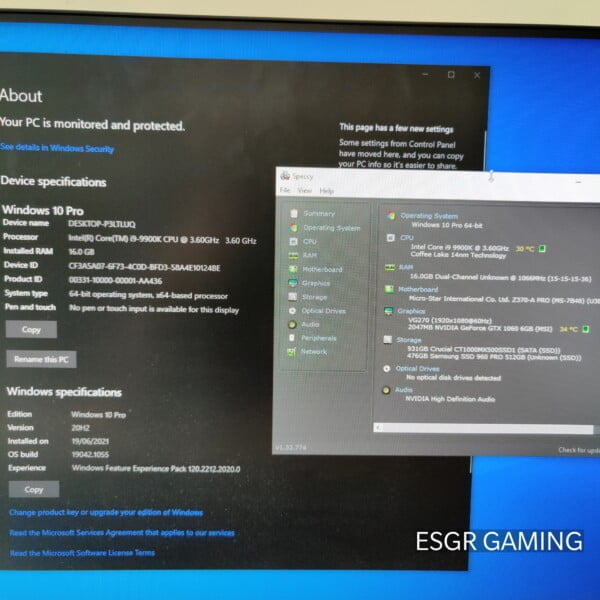 Gaming PC Intel i9 16GB DDR4 GTX1060 6GB GPU SSD NVME SSD RGB - Image 9