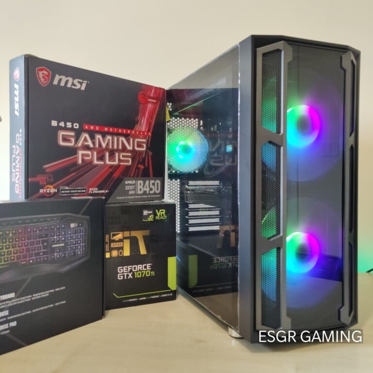 Gaming PC RYZEN 7 3700x 16GB DDR4 GTX1070TI 8GB GPU NVME SSD WIFI RGB