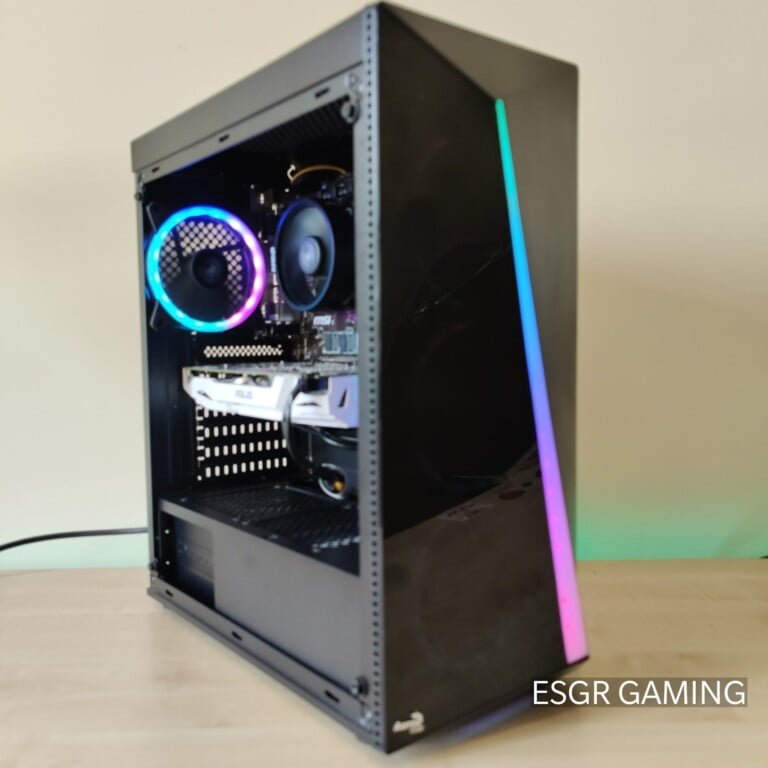 GAMING PC RYZEN 5 3600 16GB DDR4 GTX1060 ASUS NVME SSD WIFI RGB MONITOR KEYBOARD MOUSE