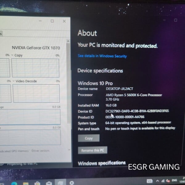 GAMING PC RYZEN 5 5600x 16GB DDR4 ROG STRIX GTX 1070 8GB GPU NVME SSD RGB WIFI Keyboard and Mouse - Image 9