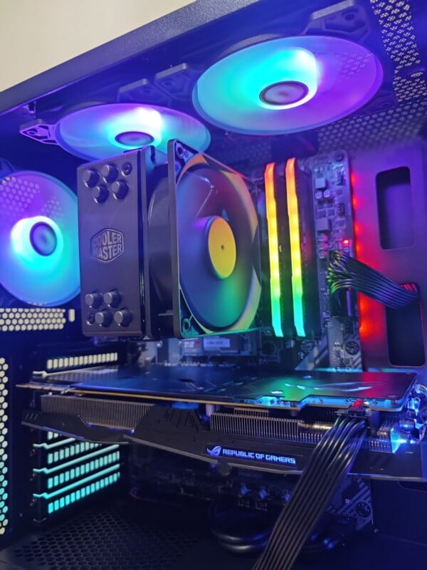 GAMING PC RYZEN 5 5600x 16GB DDR4 ROG STRIX GTX 1070 8GB GPU NVME SSD RGB WIFI Keyboard and Mouse - Image 7