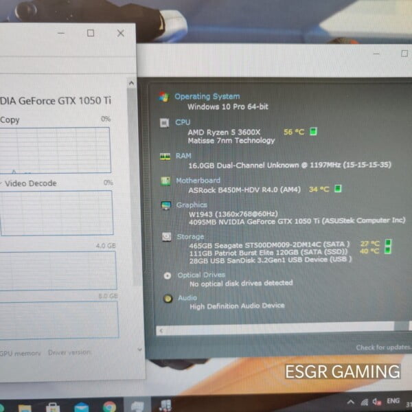 GAMING PC RYZEN 5 3600x 16GB DDR4 GTX1050ti 4GB GPU  SSD WIFI RGB - Image 6