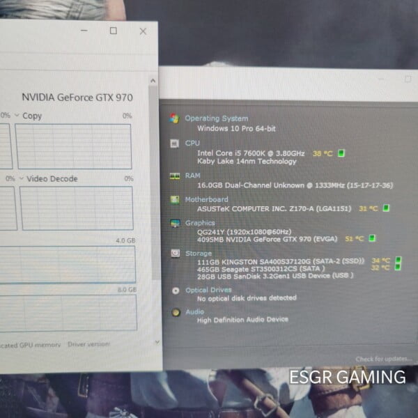 GAMING PC INTEL i5 16GB DDR4 GTX970 4GB GPU SSD WIFI RGB - Image 9