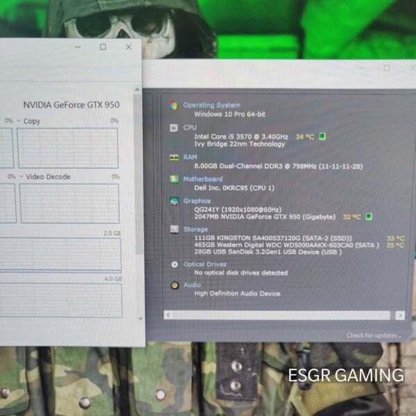 GAMING PC INTEL I5 8GB RAM GTX950 SSD WIFI RGB MONITOR KEYBOARD MOUSE - Image 9