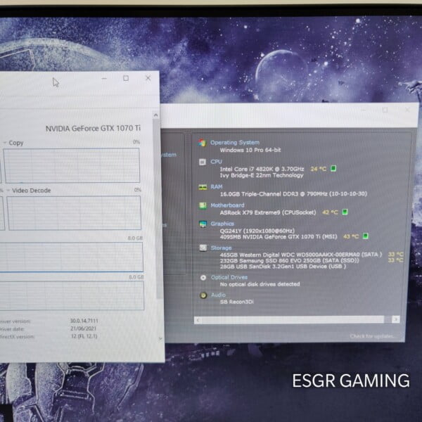GAMING PC INTEL I7 GTX1070TI 8GB GPU 16GB RAM SSD WIFI RGB - Image 9