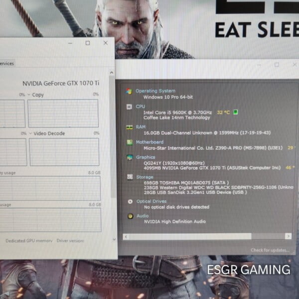 GAMING PC INTEL I5 9600K 16GB DDR4 GTX1070TI NVME RGB CORSAIR - Image 8