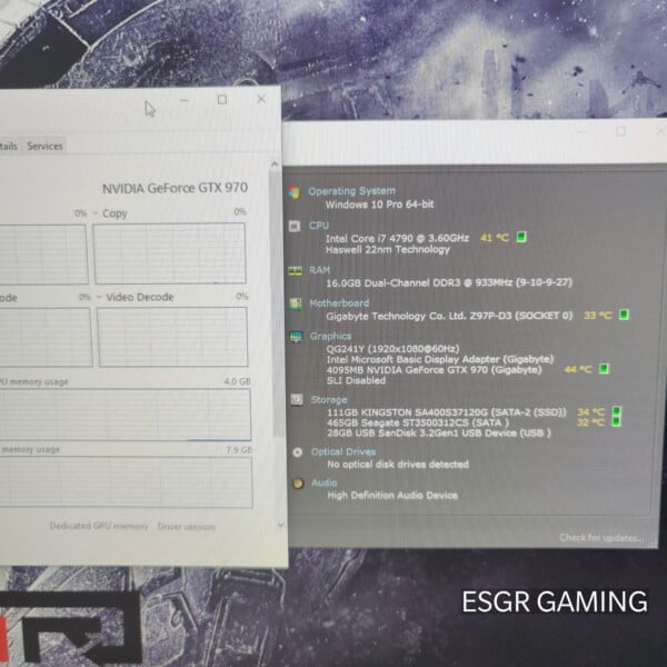 GAMING PC INTEL I7 16GB RAM GTX970 4GB GPU SSD WIFI - Image 6