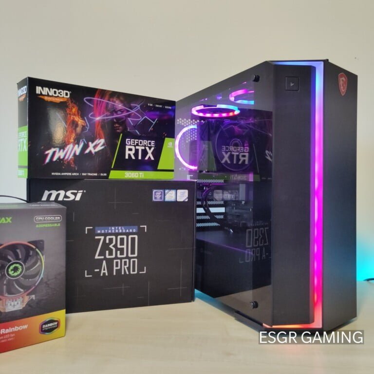New GAMING PC RTX3060TI INTEL I5 16GB DDR4 NVME RGB WIFI