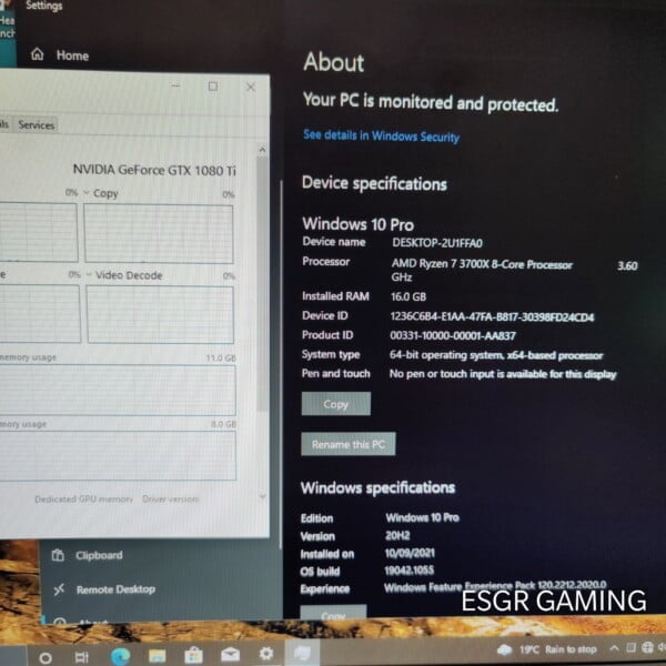 GAMING PC RYZEN 7 3700X GTX1080TI GPU 16GB DDR4 NVME RGB WIFI - Image 9