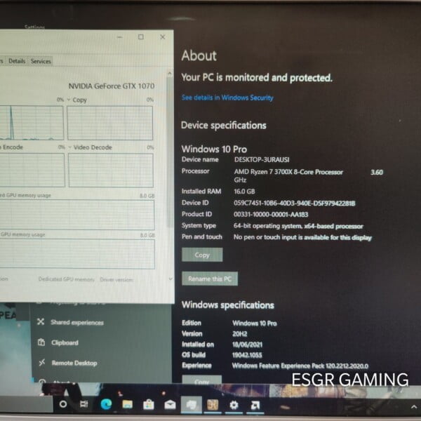 GAMING PC Ryzen 7 3700X 16GB DDR4 GTX1070 8GB GPU NVME RGB WIFI - Image 8