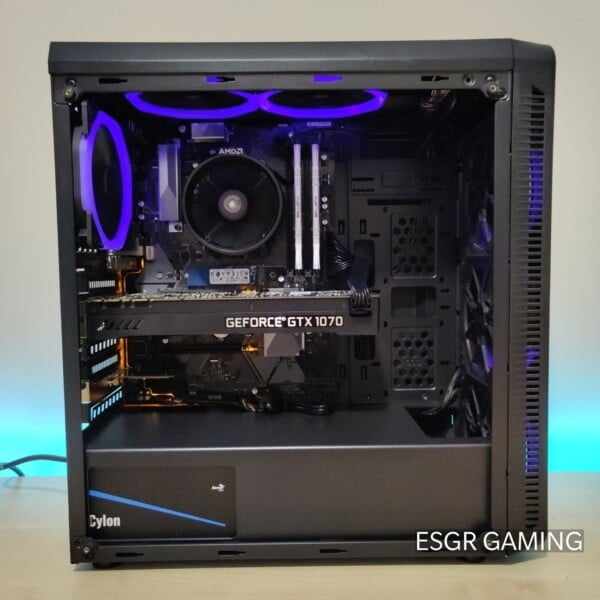 Full Set Gaming PC Ryzen 5 3600 16GB DDR4 GTX1070 8GB NVME WIFI MONITOR KEYBOARD MOUSE - Image 6
