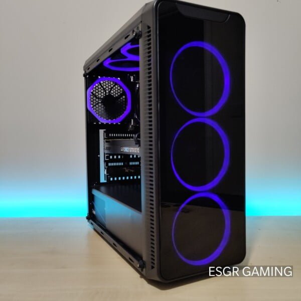 Full Set Gaming PC Ryzen 5 3600 16GB DDR4 GTX1070 8GB NVME WIFI MONITOR KEYBOARD MOUSE - Image 2