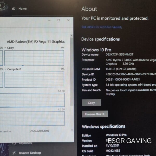 Gaming PC RYZEN 5 3400G 16GB RAM VEGA 11 RGB SSD WIFI - Image 8