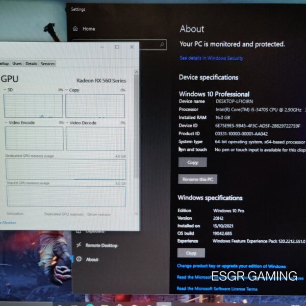 GAMING PC INTEL I5 16GB RAM RX560 4GB GPU SSD WIFI RGB - Image 3