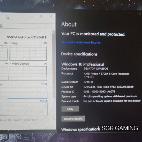 High Specs Gaming PC RYZEN 7 RTX3060TI 32GB DDR4 RGB WIFI AORUS ELITE - Image 8