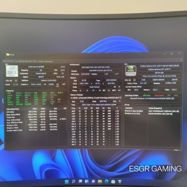Gaming PC Intel i5 10400F 16GB DDR4 GTX1070TI NVME RGB WIFI - Image 9