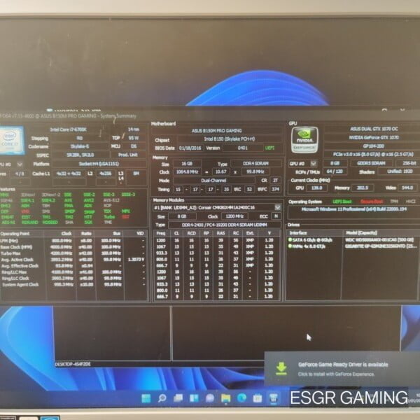 GAMING PC INTEL I7 16GB DDR4 GTX1070 NVME SSD WIFI - Image 3