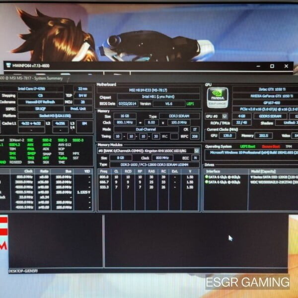 Gaming PC Intel i7 16GB RAM GTX1050TI 4GB GPU SSD RGB WIFI - Image 3