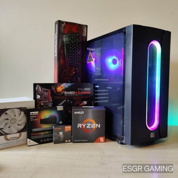 Gaming PC RYZEN 5 5600x 16GB DDR4 GTX1080 8GB GPU NVME RGB WIFI - Image 3
