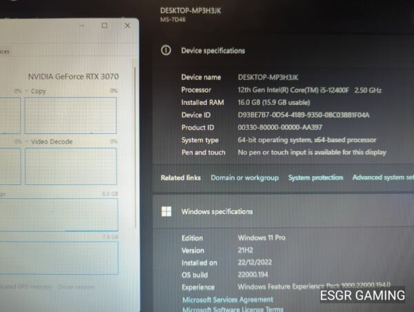 RTX3070 Intel i5 12th Gen 16GB DDR4 White - Image 6