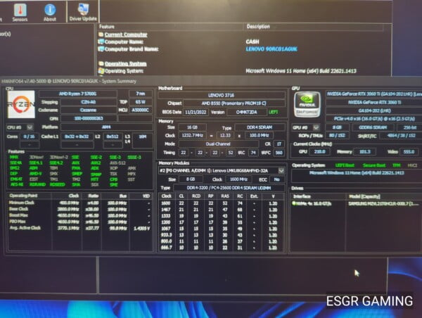 Lenovo LEGION T5 Ryzen 7 5700 16GB DDR4 RTX3060TI - Image 4