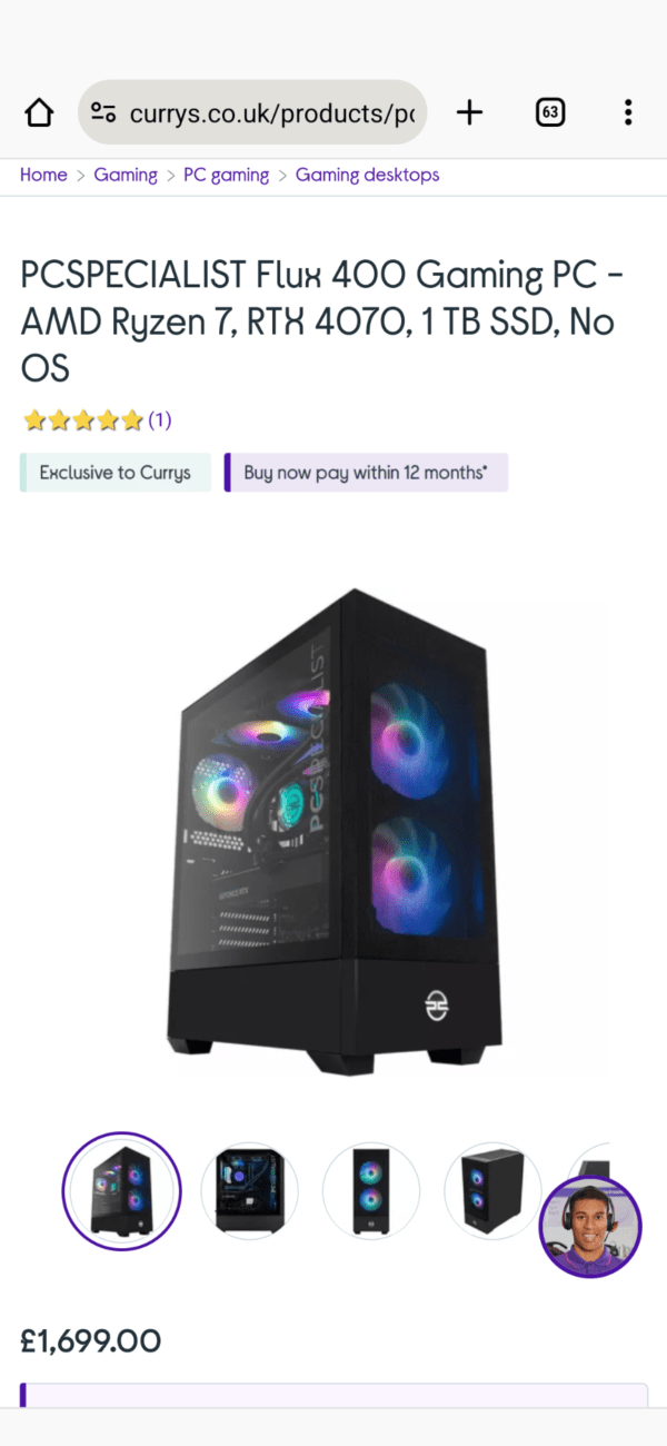 Ryzen 7 7800x3D 32GB DDR5 RTX4070 - Image 5